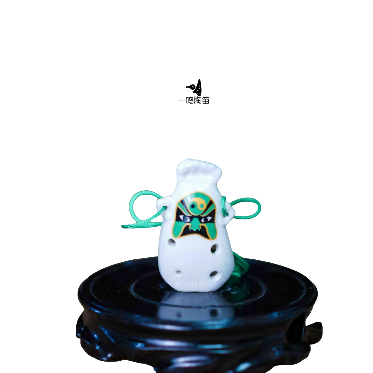 景德镇原创SC调六孔陶笛绿面小关公高音C调