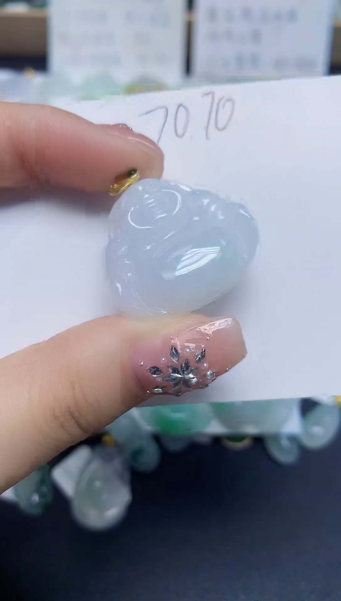 颈饰未镶嵌翡翠天然缅甸翡翠A货翡翠百元以上9元证书费自理