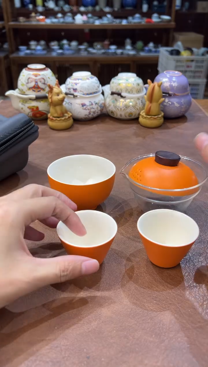 真的很便宜会开片的旅行茶具