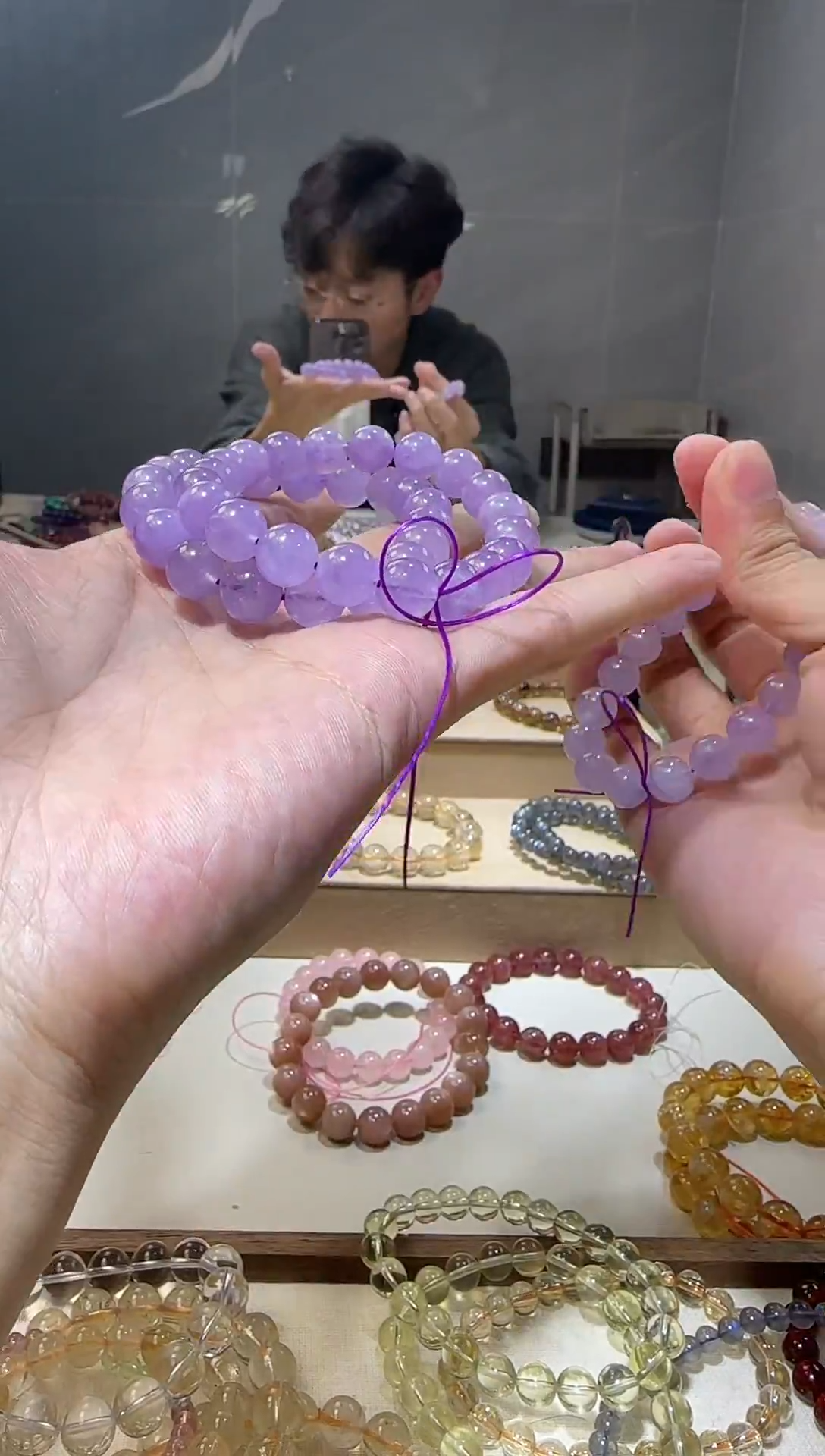 【闪购商品】水晶手链未镶嵌梦幻紫薰衣草紫水晶10【多样性发其一】
