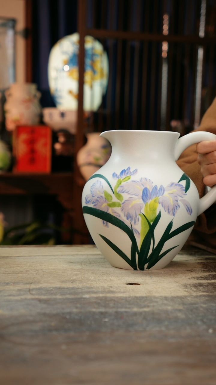 【闪购商品】瓷片景德镇纯手工釉下彩精品花瓶