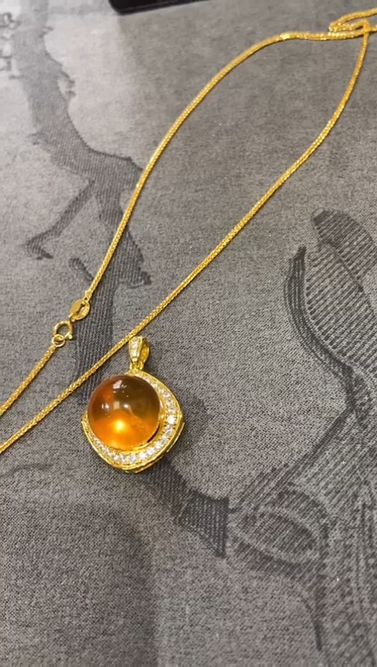 【闪购商品】琥珀颈饰未镶嵌吊坠