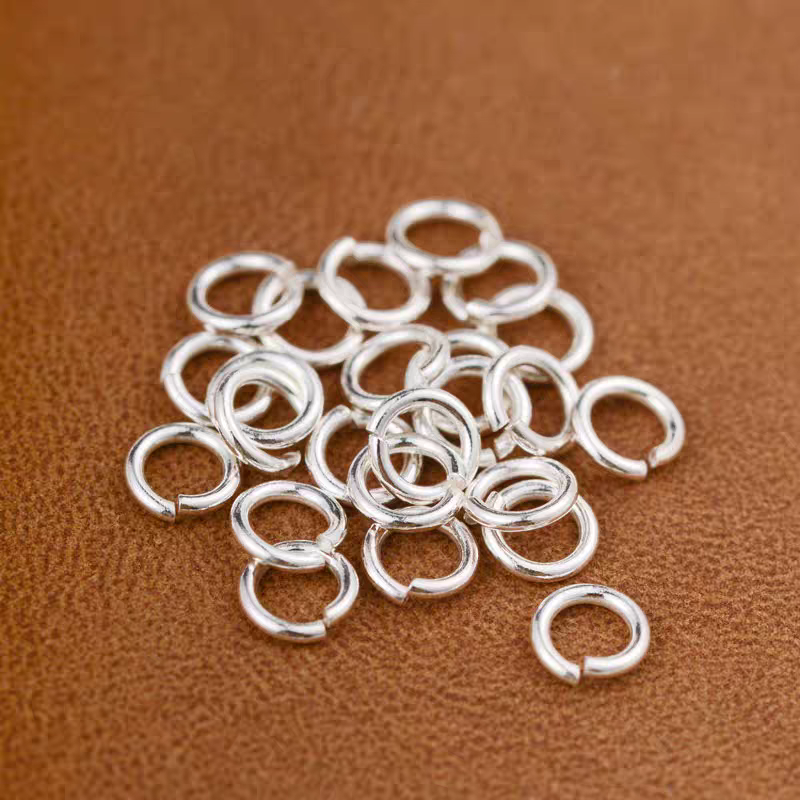 足银银制品 加环补差价手链素款耳环光面银制品原创设计通用实心