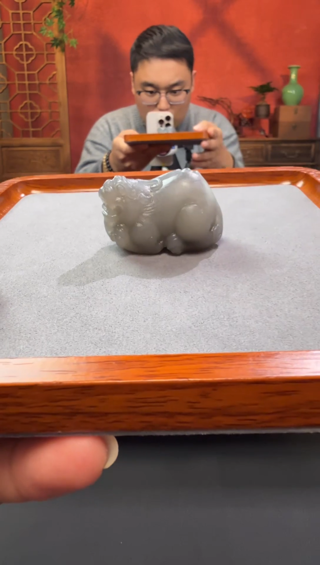 吊坠(赠链)未镶嵌和田玉烟紫貔貅