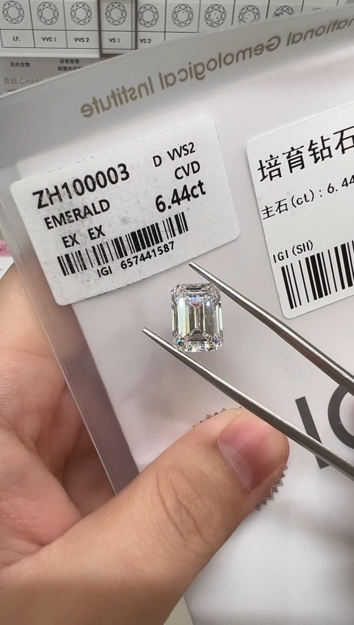 【闪购商品】实验室培育钻石未镶嵌@6.44ct 先鉴赏，再定制！