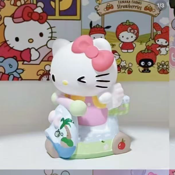 爆款电动车HelloKitty香薰石膏娃娃绘画涂鸦玩具儿童情侣家庭摆件