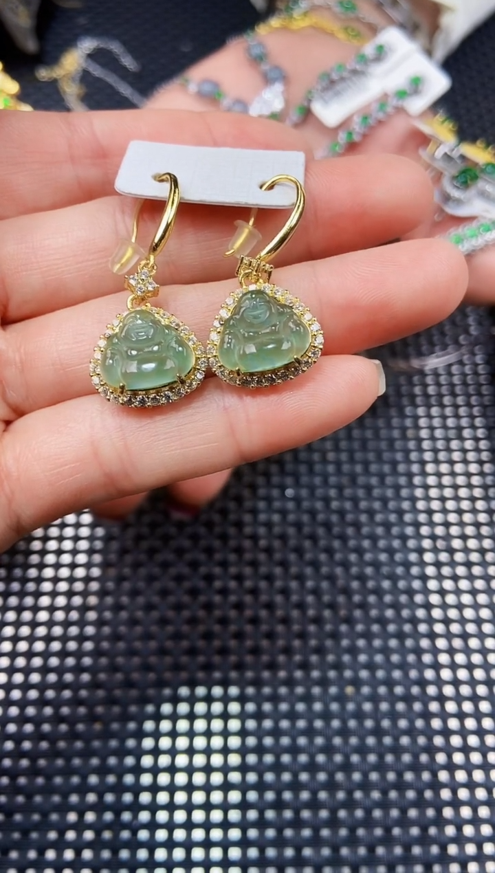 【闪购商品】翡翠耳饰未镶嵌11111111