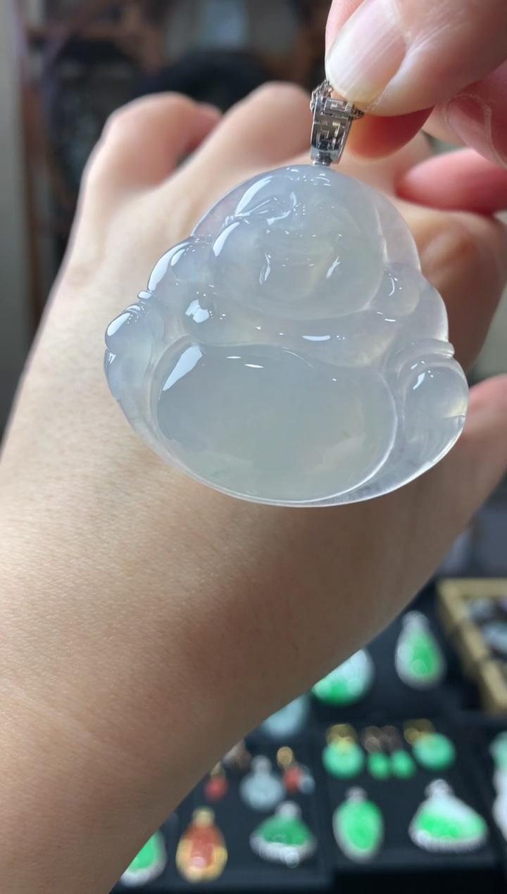 【闪购商品】翡翠吊坠(不含链)18K金镶嵌挂件