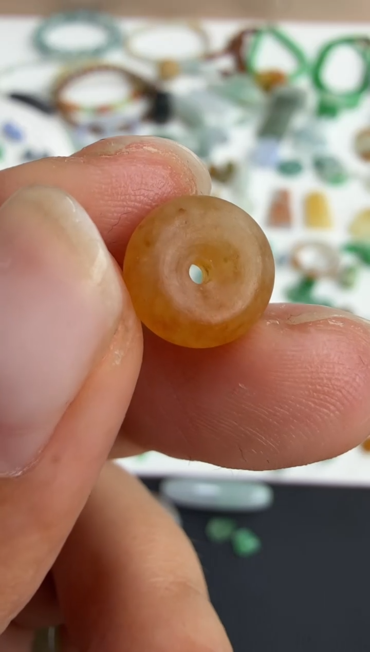 定制翡翠未镶嵌9.5*5.1扣子260+26