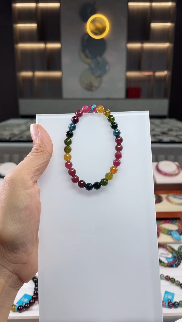 单圈手串未镶嵌碧玺（多样性发一条）Q