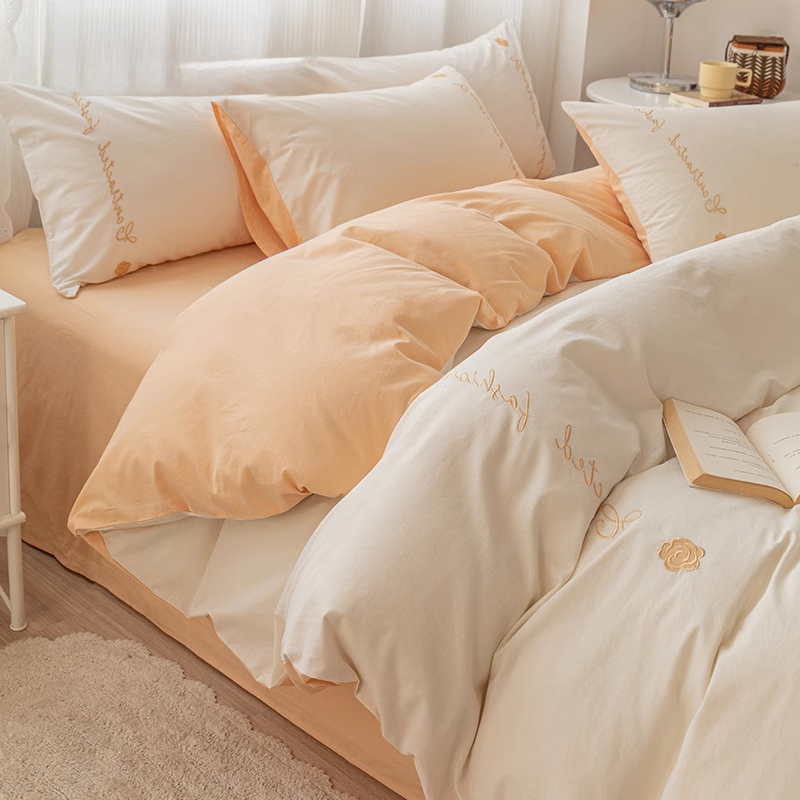 全棉床上四件套纯棉2025新款宿舍单人被套床单床品三件套