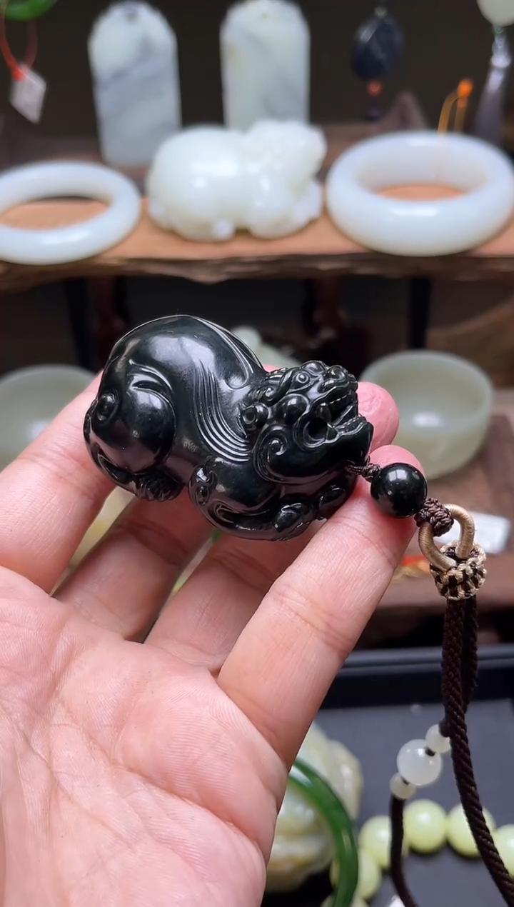 【闪购商品】和田玉手把未镶嵌青海希拉手把件貔貅