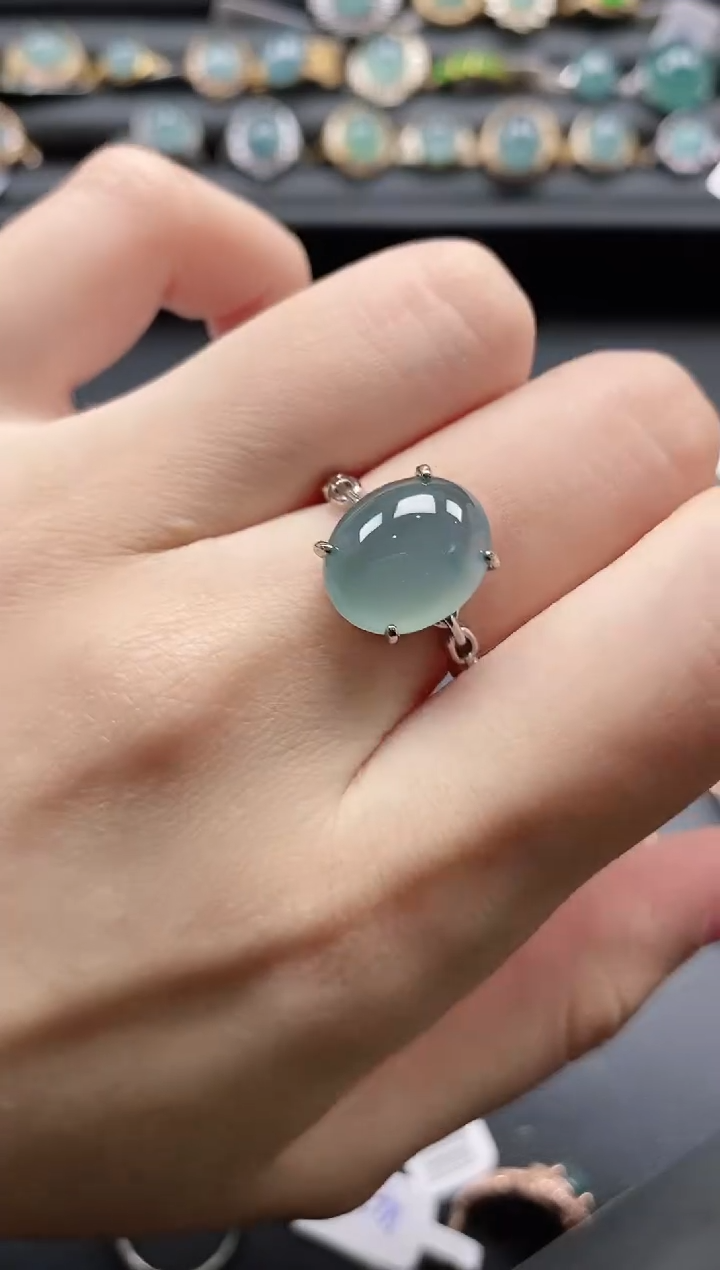 【闪购商品】翡翠戒指银S925镶嵌1111