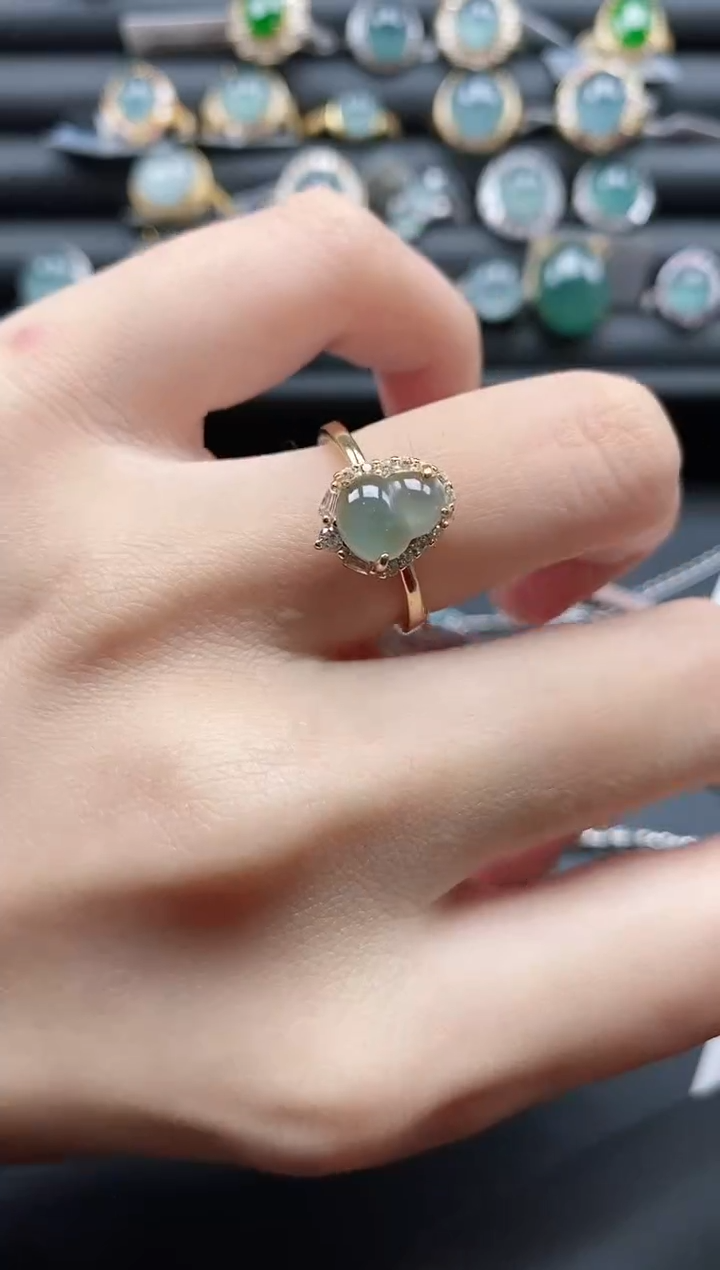 【闪购商品】翡翠戒指银S925镶嵌1111