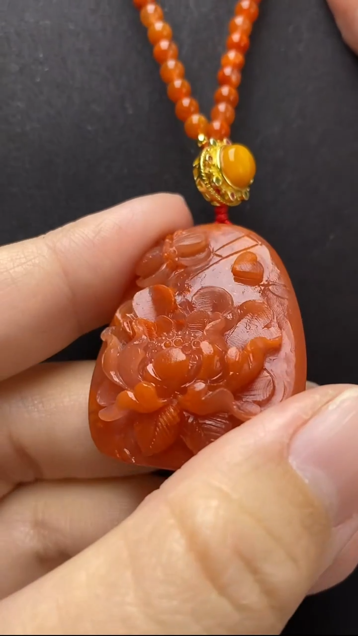 颈饰未镶嵌南红玛瑙G09154