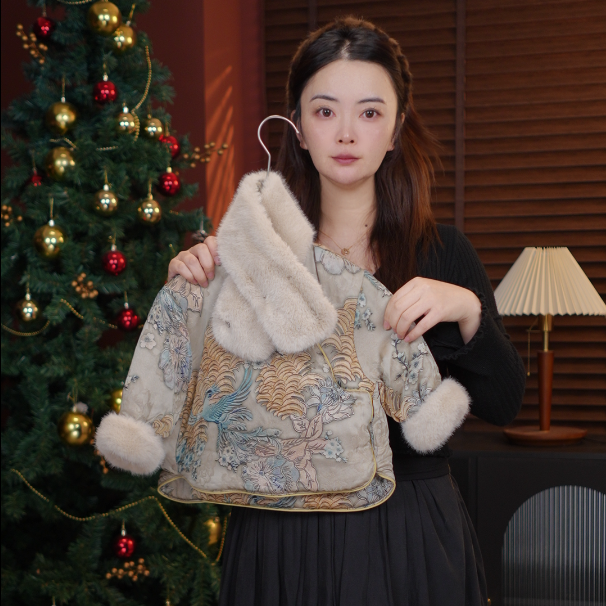 现货【凤舞九天】2025冬季新品儿童加厚男女童新中式棉服套装39620