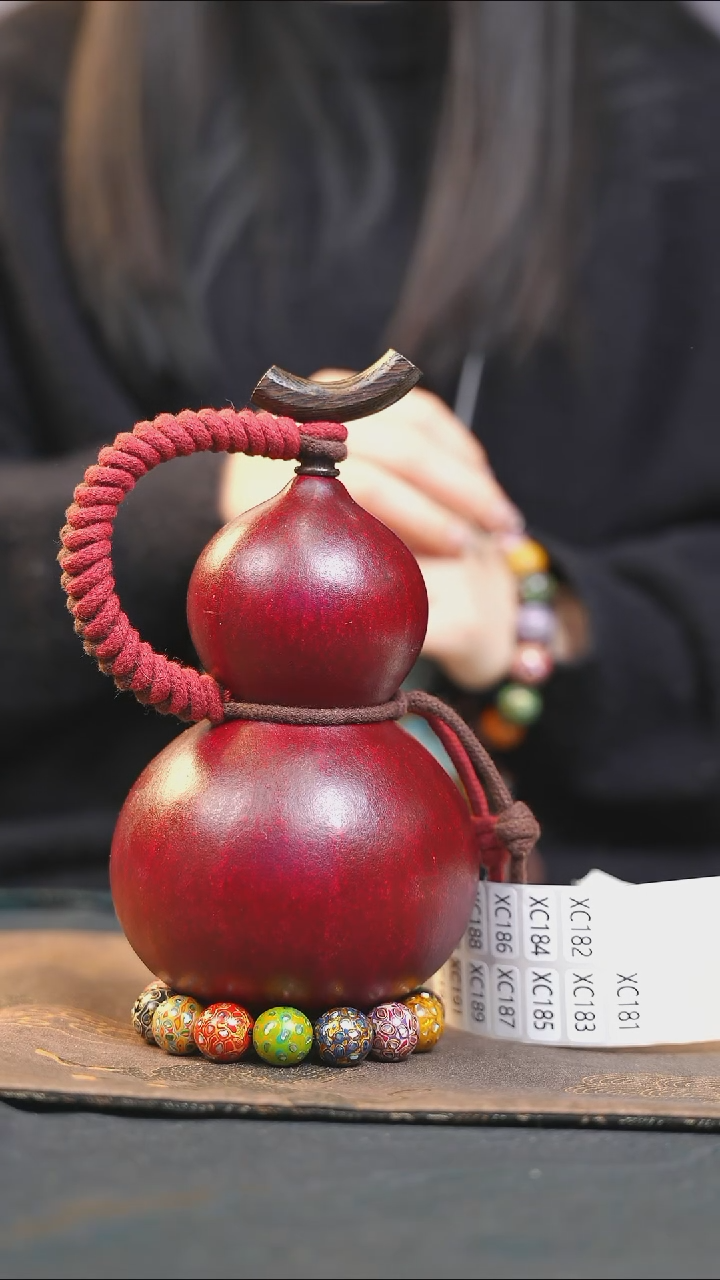 【闪购商品】XC181大漆酒葫芦不包手串及旋转底座