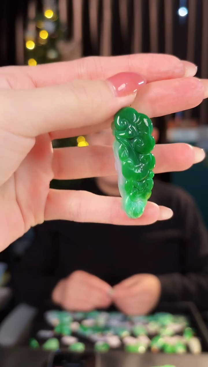 【闪购商品】翡翠颈饰18K金镶嵌缅料A货/支持复检/一件