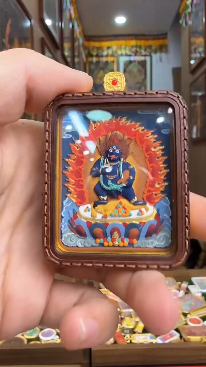 吊坠黑财神-手工泥塑擦擦