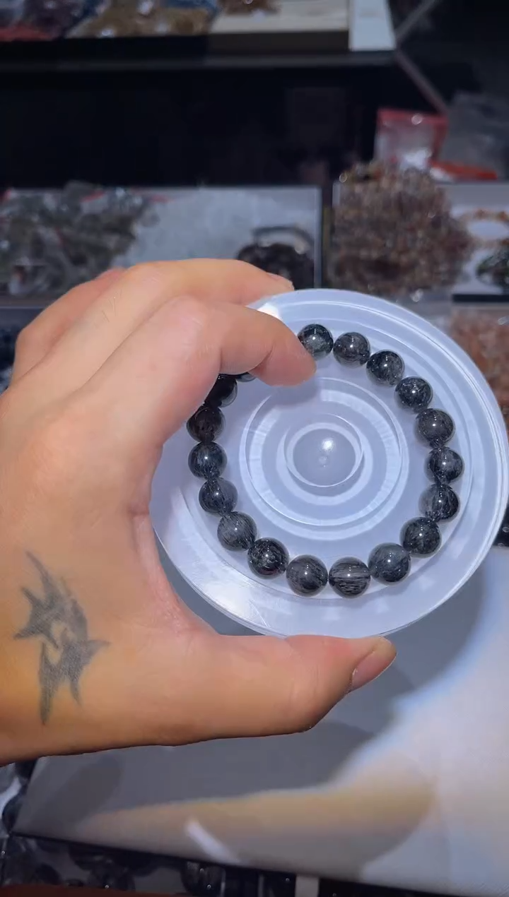 未镶嵌手链水晶L12-黑发晶单圈多样性发其一