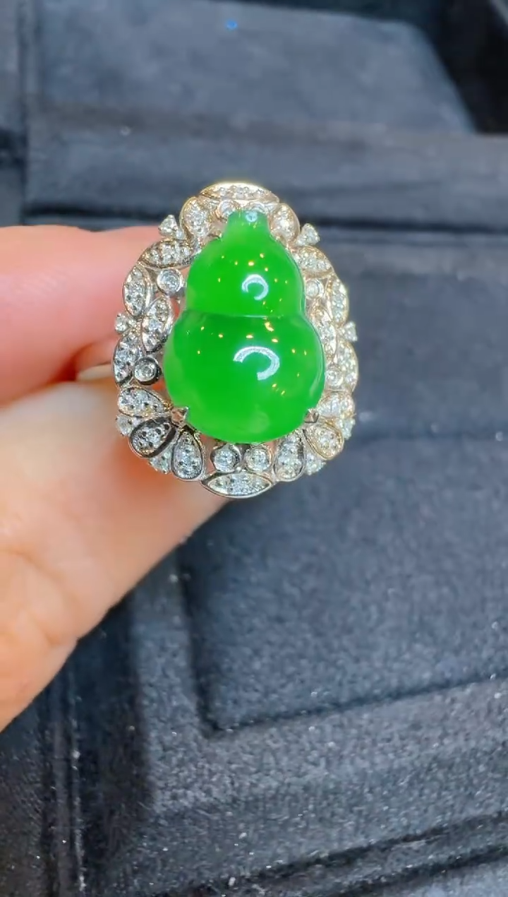 【闪购商品】翡翠戒指18K金镶嵌多样性团购发一件