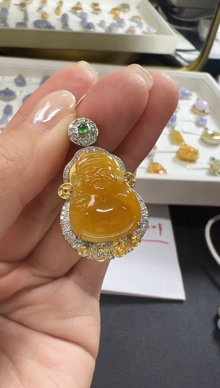 颈饰18K金镶嵌翡翠KYJF1129-011