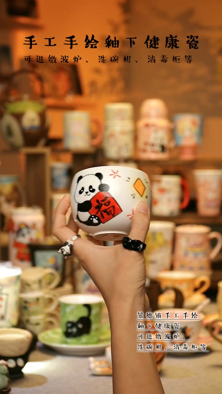 【闪购商品】杯陶瓷景德镇高温釉下彩&A719