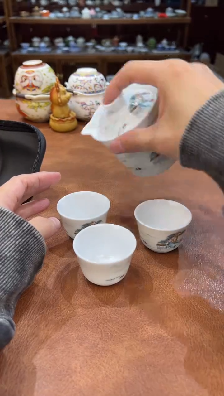 真的很便宜会开片的旅行茶具
