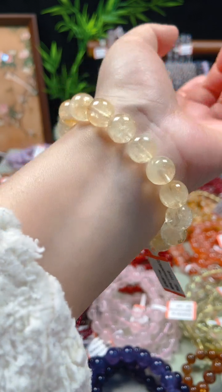 【闪购商品】水晶手链未镶嵌黄阿赛11m