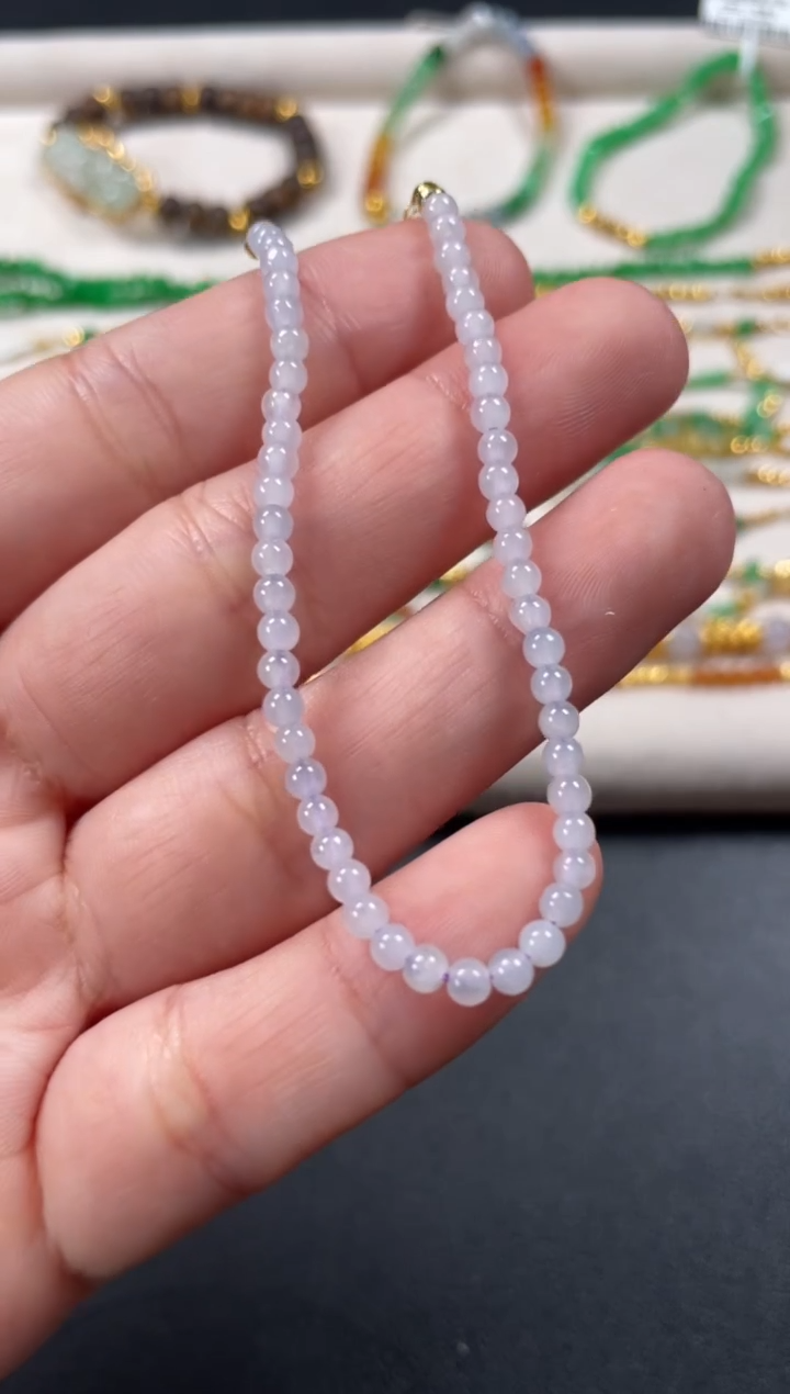 18K金镶嵌手链翡翠一条   P266