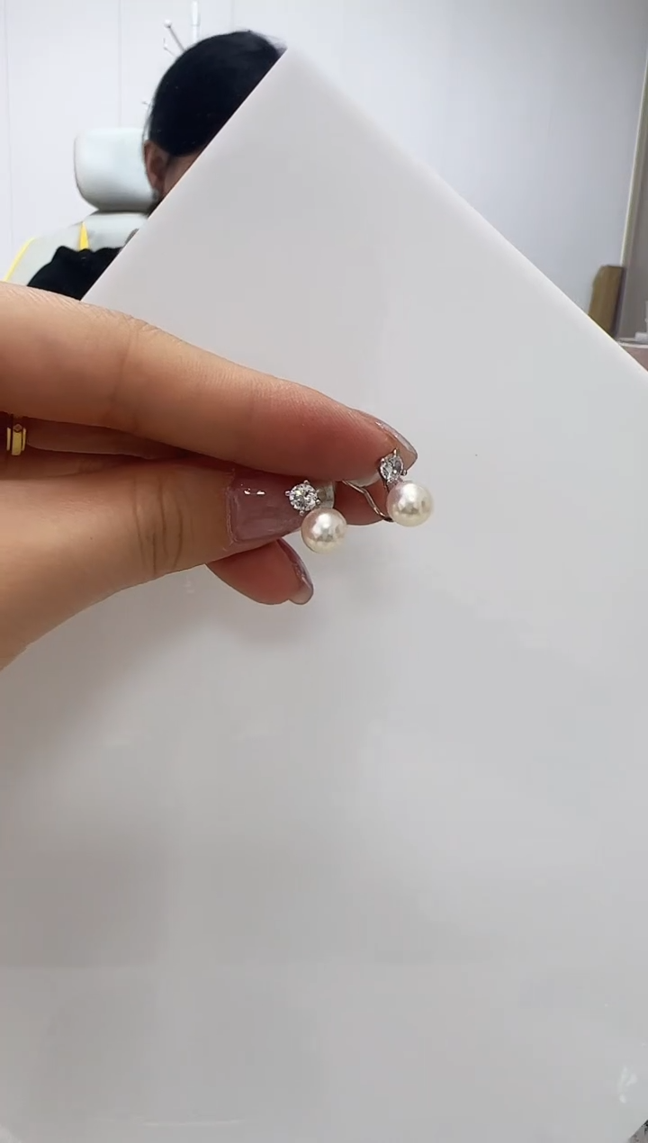 【闪购商品】海水珍珠DA银S925镶嵌耳夹 7 C866