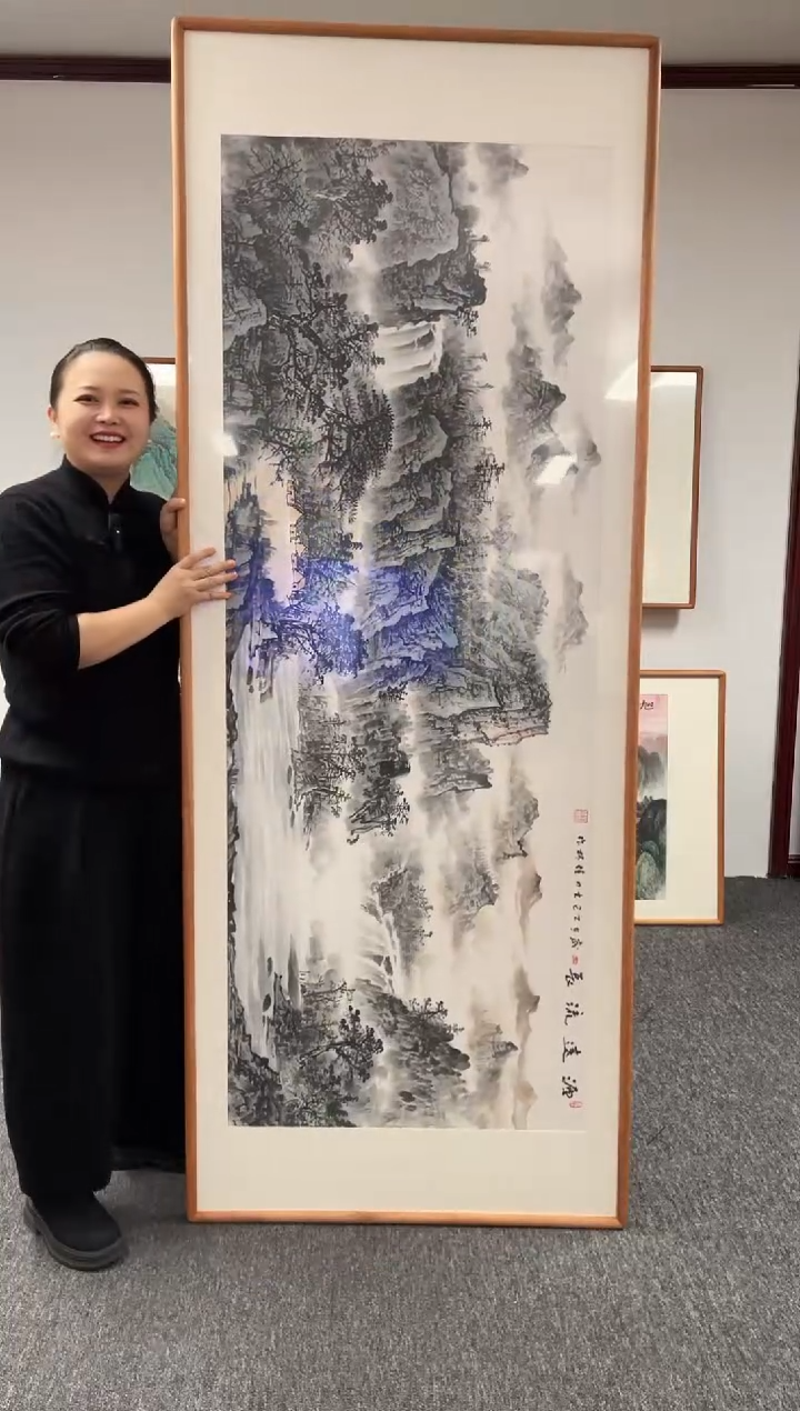 【闪购商品】国画源远流长210*80刘佳林手绘作品