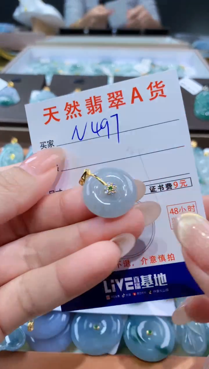 颈饰未镶嵌翡翠天然缅甸翡翠A货挂件 