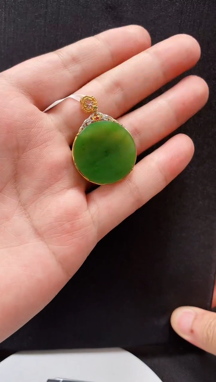 和田玉银S925镶嵌吊坠(不含链)多样性发一