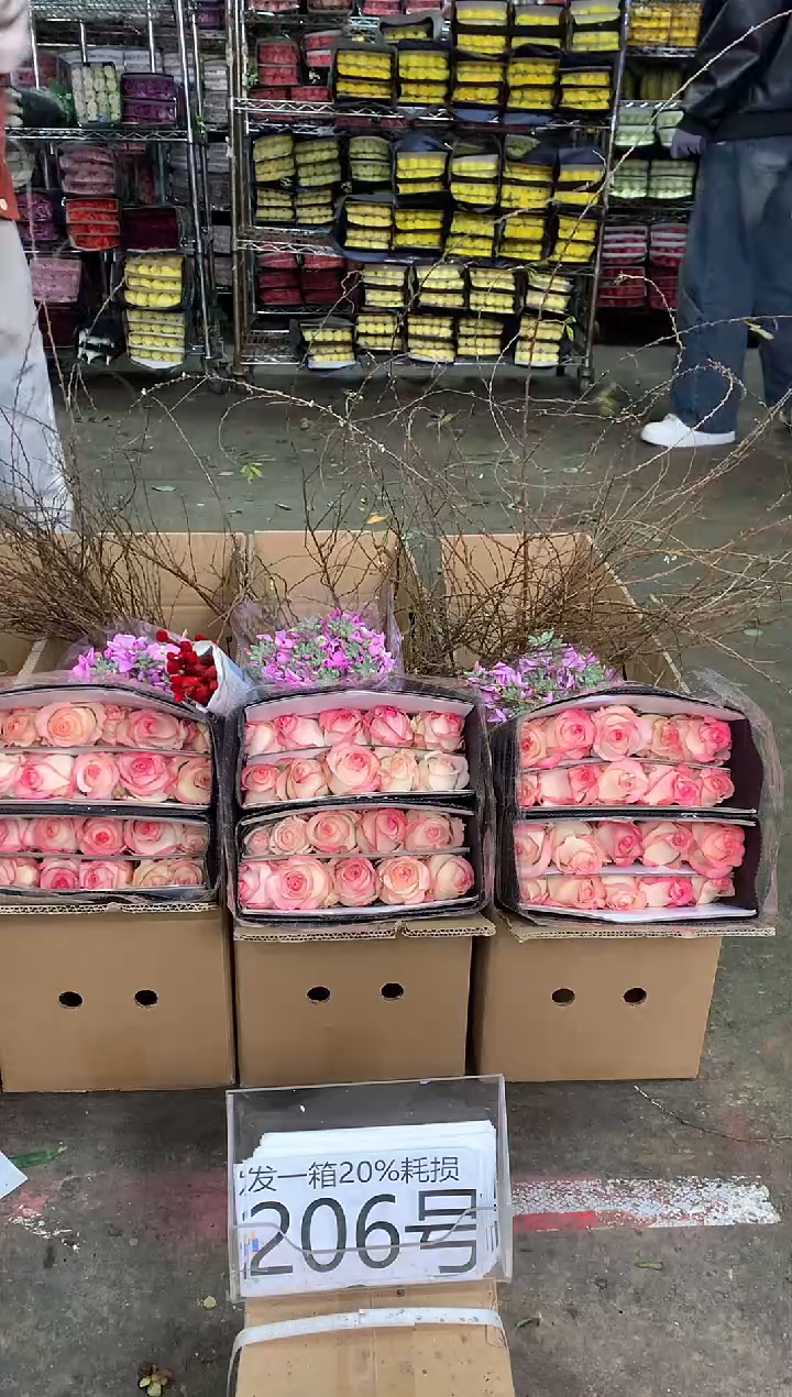 206号♥中通含20%耗损发一箱鲜花