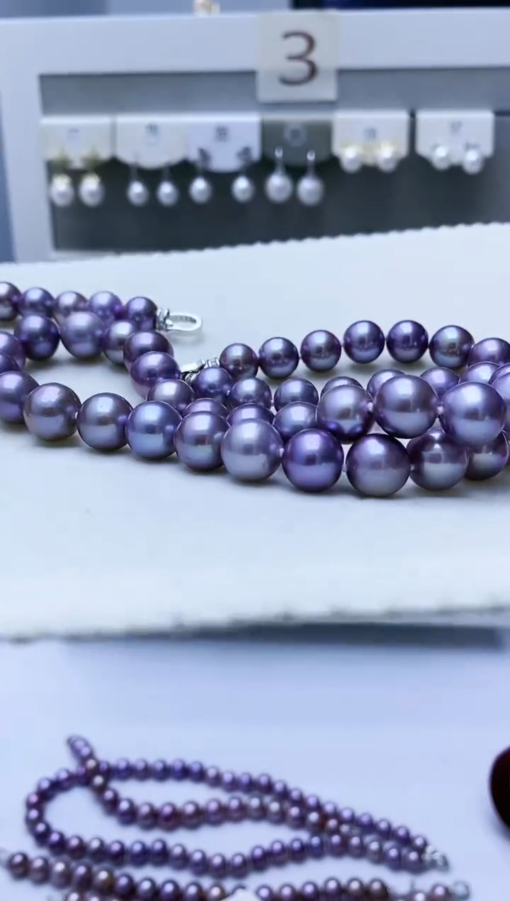 【闪购商品】淡水珍珠颈饰银S925镶嵌项链套