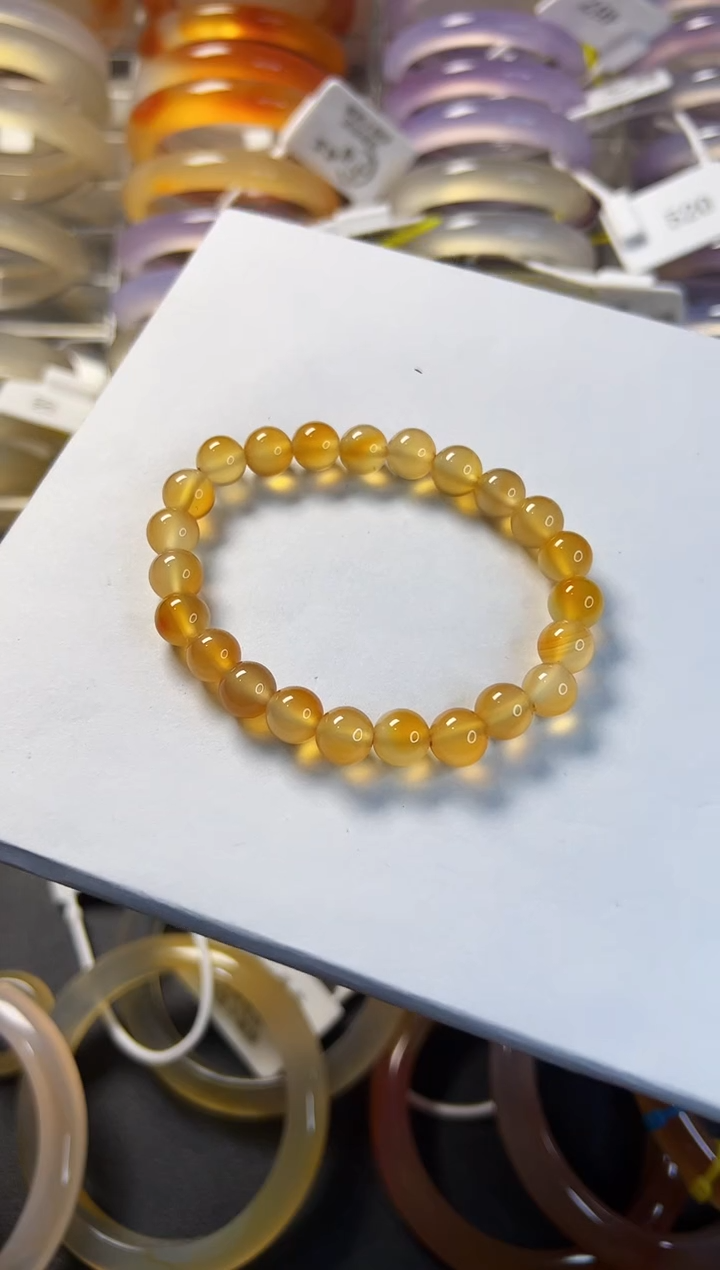 【闪购商品】玛瑙/玉髓手镯未镶嵌8mm