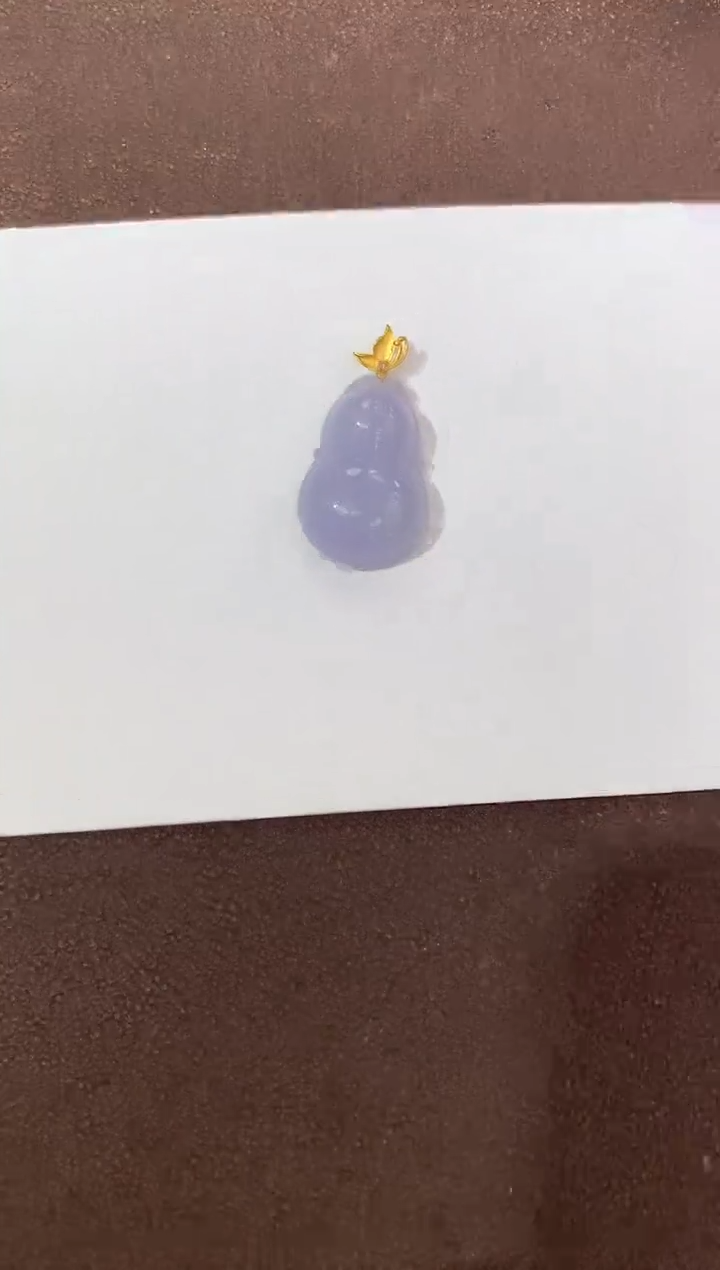 【闪购商品】翡翠颈饰18K金镶嵌天然缅甸a货翡翠