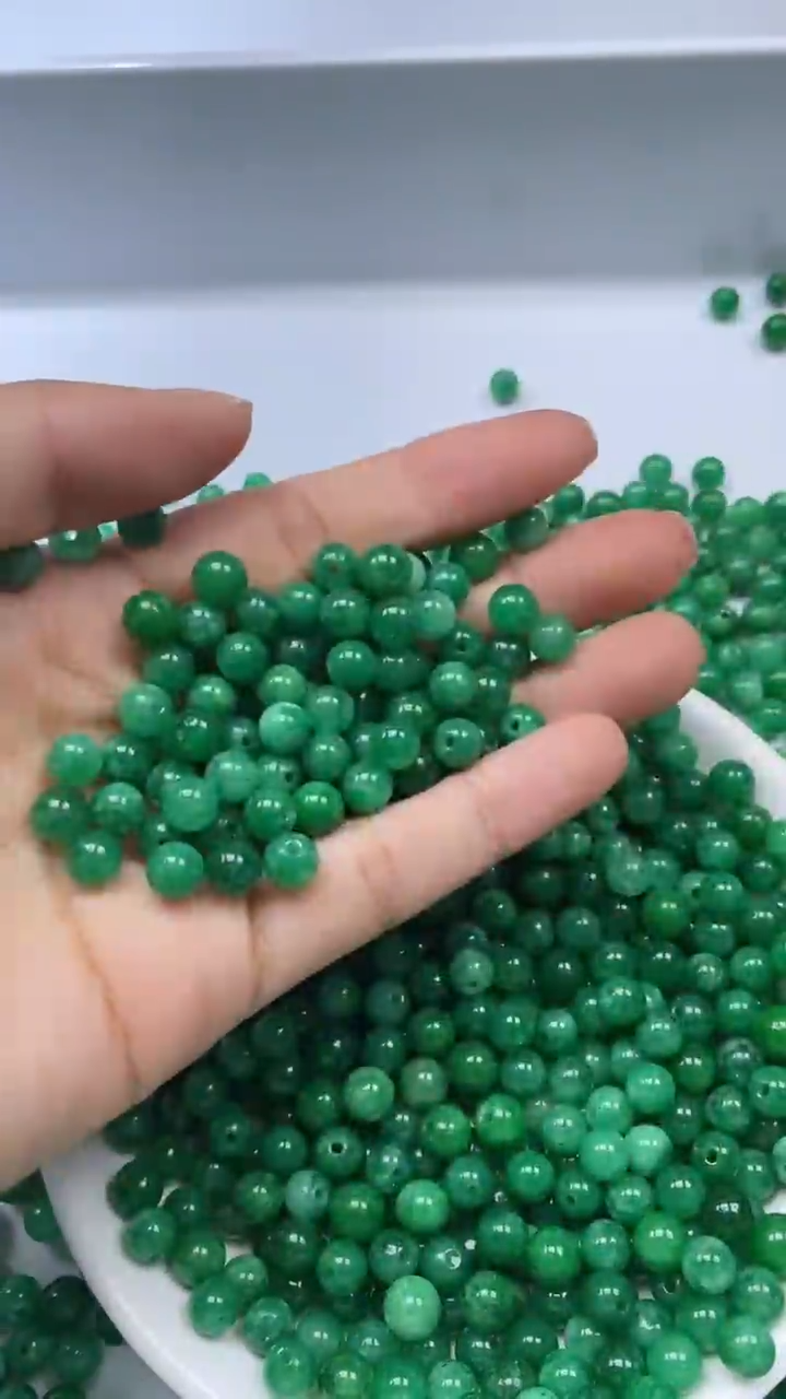 未镶嵌颈饰玛瑙/玉髓W418-干青色6mm*50颗