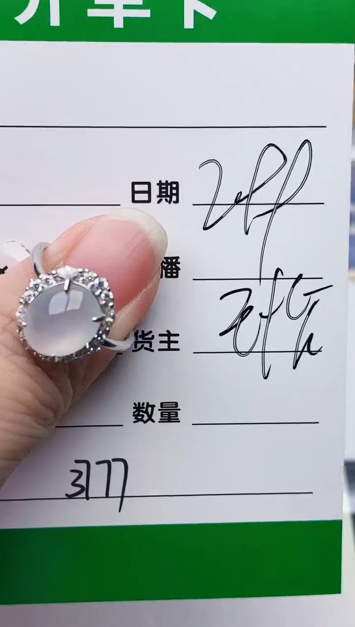 颈饰银S925镶嵌翡翠3777