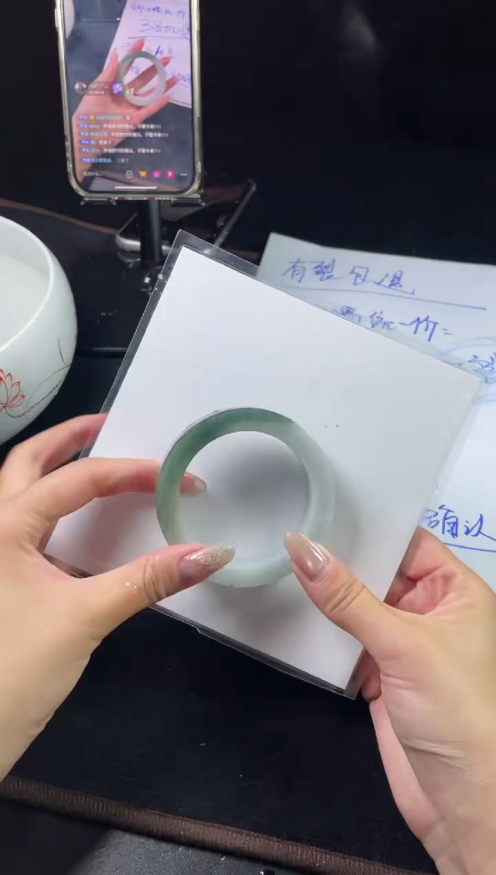 【闪购商品】定制翡翠手镯未镶嵌半山水定制手镯SZDZ6/DZS