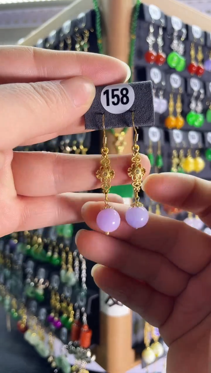 【闪购商品】翡翠耳饰银S925镶嵌158....