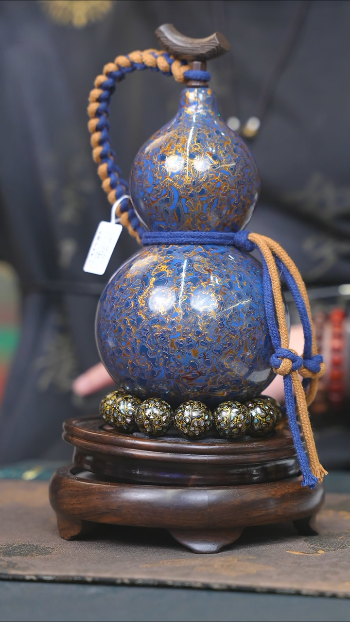 【闪购商品】YG252大漆酒葫芦不包手串及旋转底座