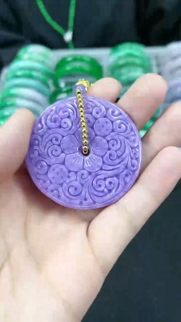 【闪购商品】砖雕s12 紫罗兰无事牌吊坠