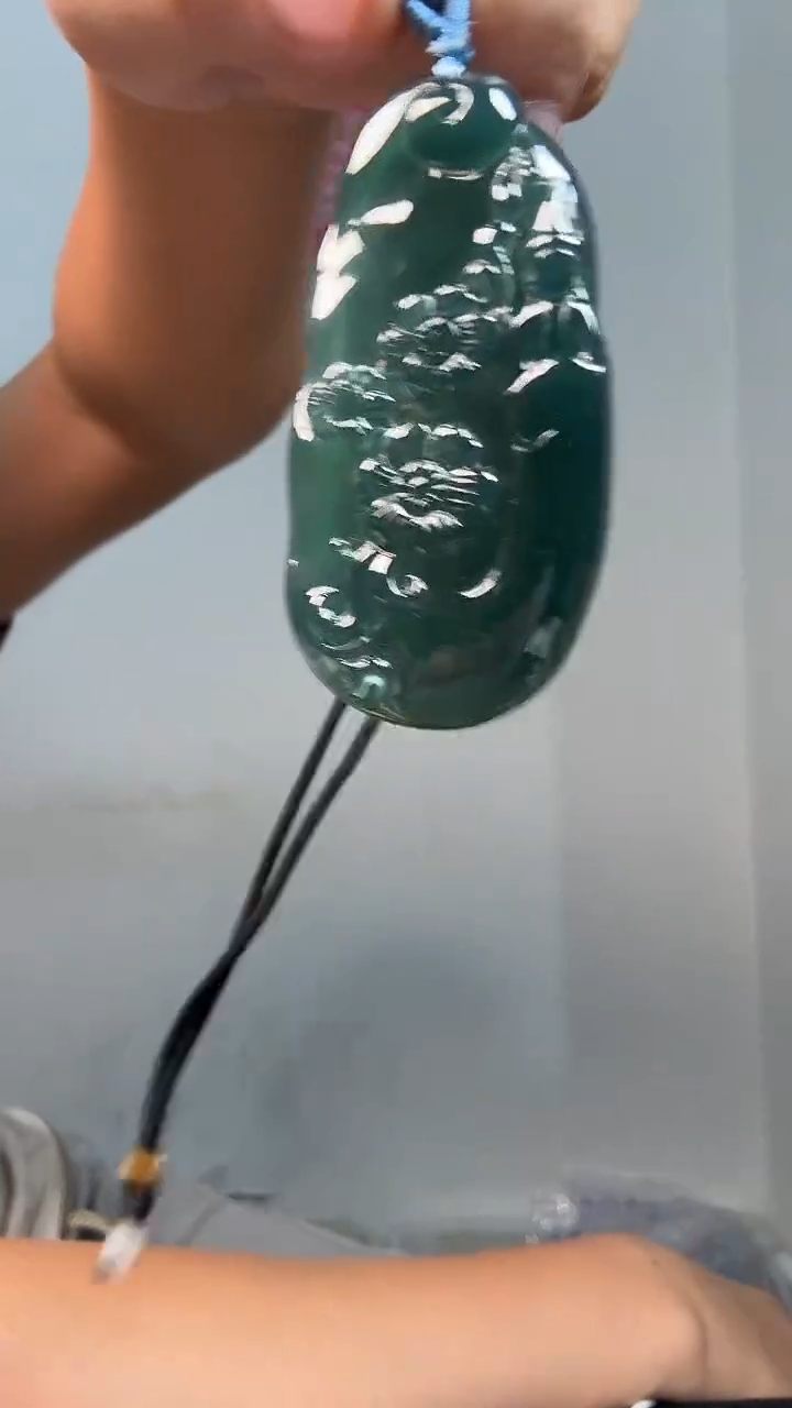 颈饰未镶嵌翡翠3479天然翡翠珠宝观音带绳多样性发一个