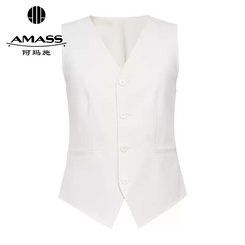 AMASS/阿玛施春夏女时尚复古气质纯色西装休闲马甲新中式5400870