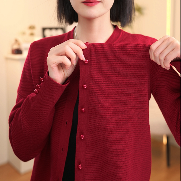 新款宽松减龄洋气针织开衫外套11434-雪姐