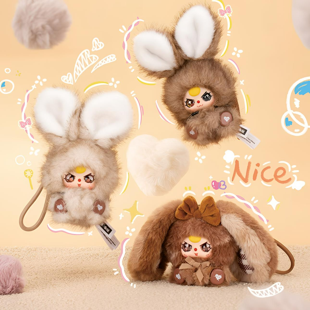 【拆盒】娃三岁Alice兔小镇毛绒新品盲盒挂件