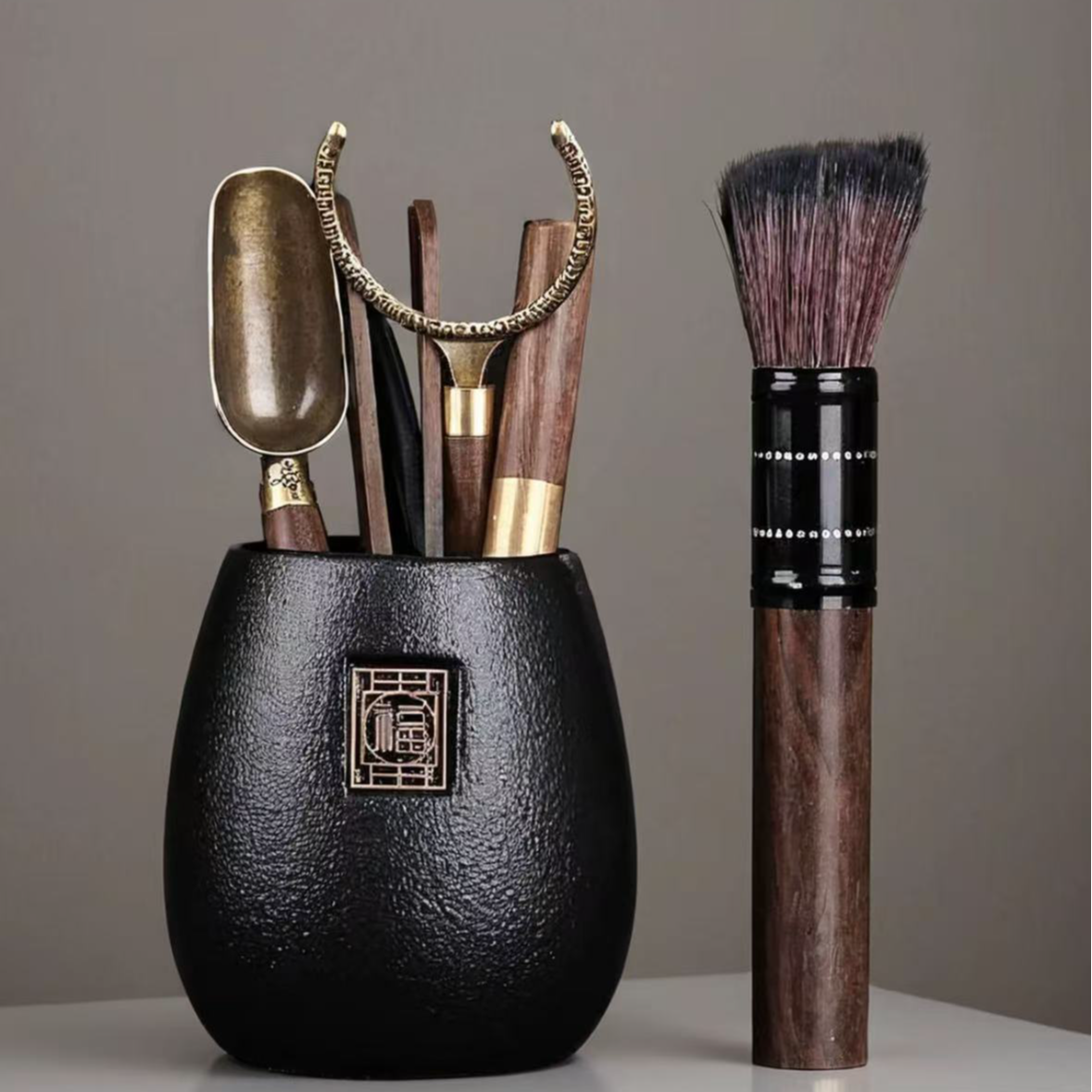 11茶具瓷器【闪购名称】黑窗茶道六君子ZHZ013