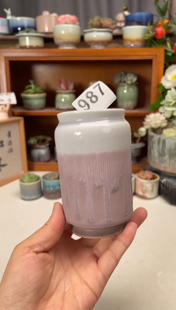 瓷片987知木小芳花盆